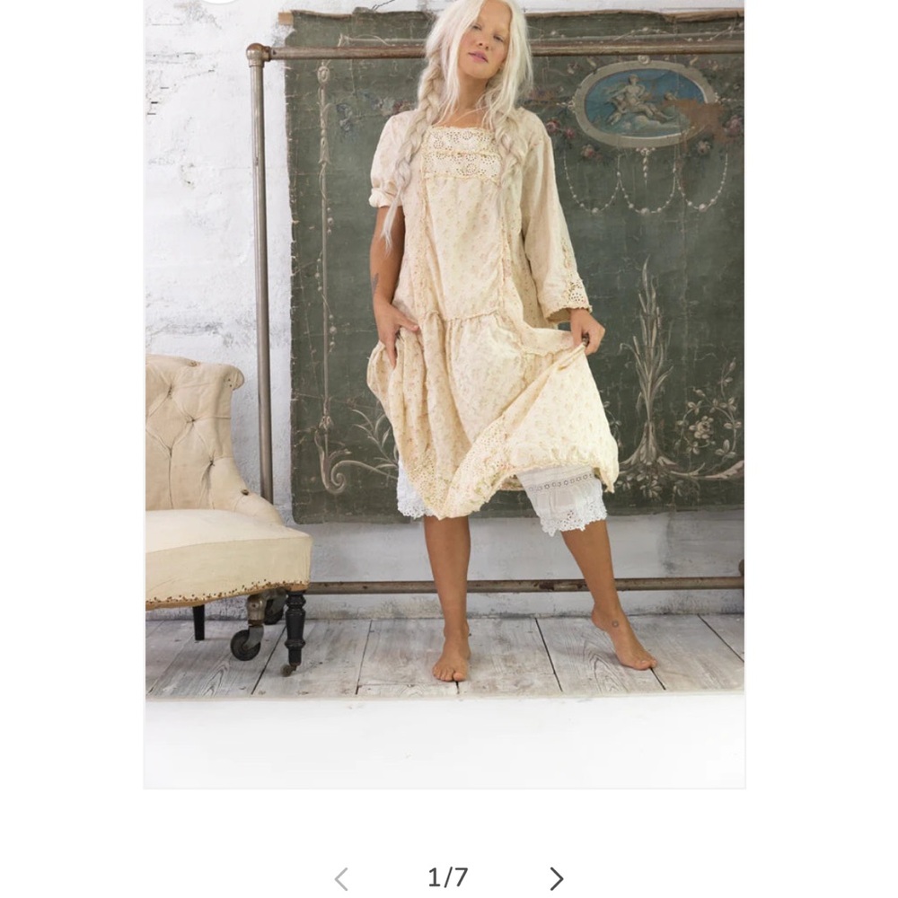 Magnolia Pearl floral patchwork HELENIA dress.